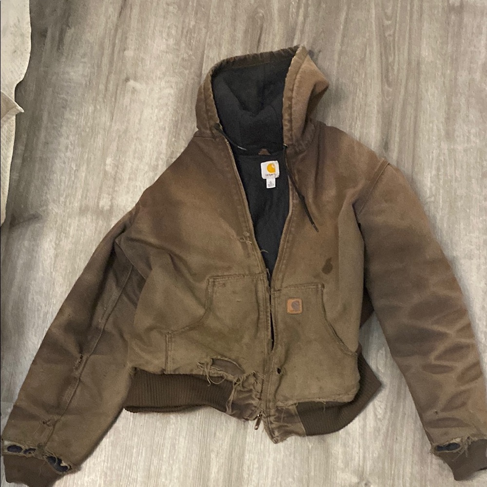 Carhartt Brown Hooded Jacket. Negotiable.